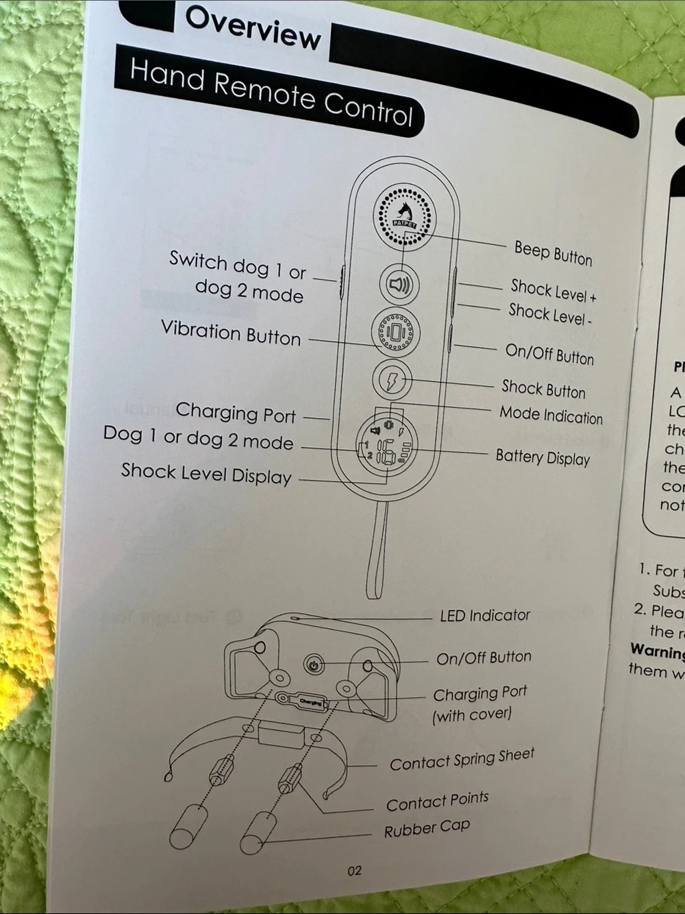 Remote Training Collar Set - Gray and Black - Rechargeable Pet Training System